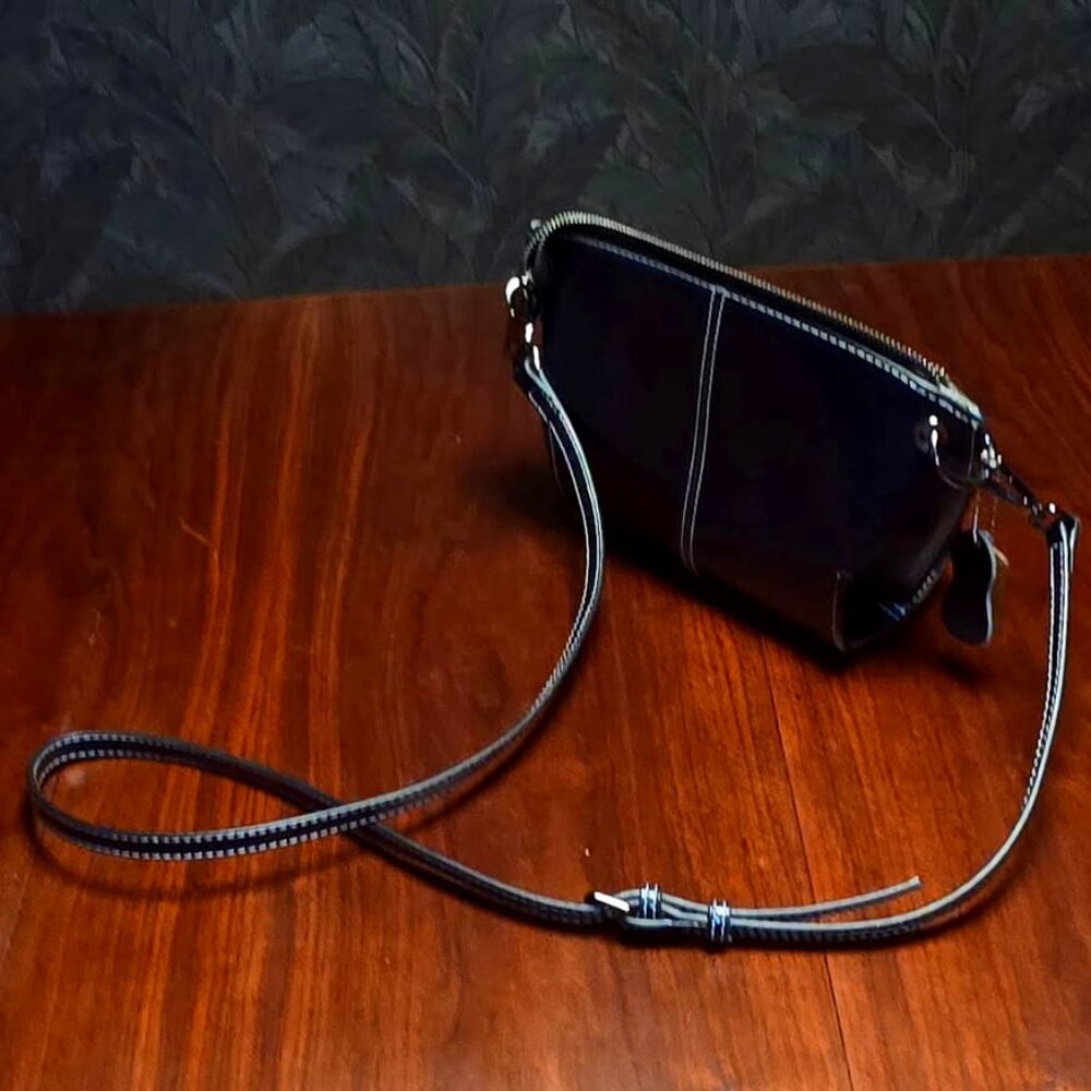 MDBM Black Leather Crossbody